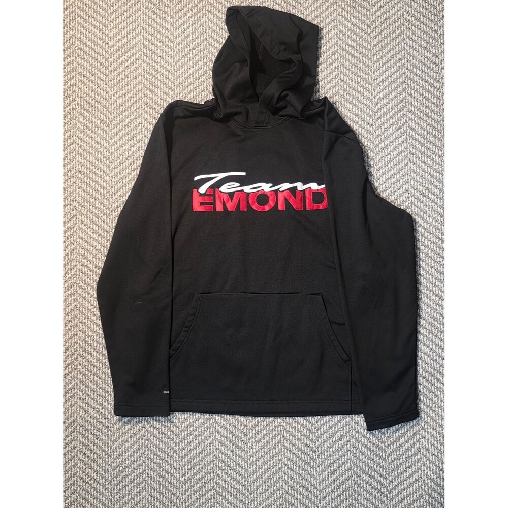 Xersion Mens Team Emond Graphic Performance Pullover Hoodie Black Size XL